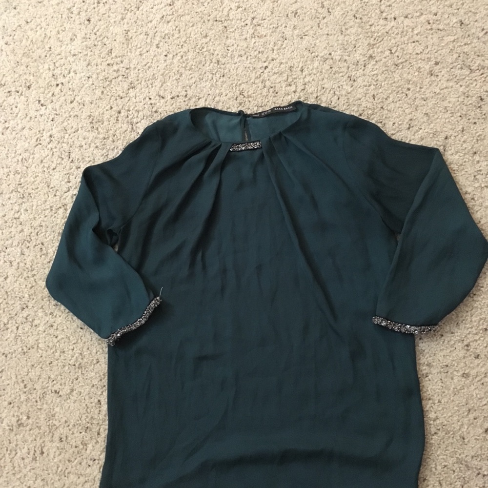 ZARA. Embellished top